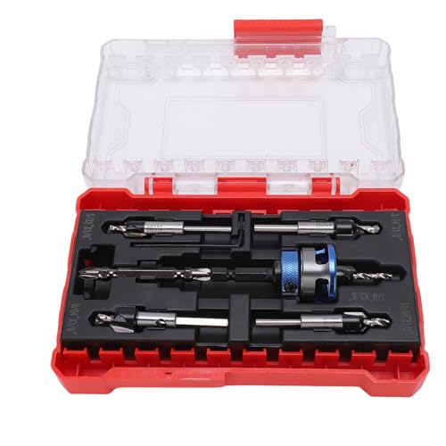 Oreilet Countersink Bohrer Bit Set, 5 PCs Counter Spüle Bohrer für Holz, Hartholz, Nadelholzboden, Trockenbau, Plastikbretter, Holzbearbeitungswerkzeug Hex Shank Oreilet Countersink Bohrer Bit Set, 5 PCs Counter Spüle Bohrer für Holz, Hartholz, Nadelholzboden, Trockenbau, Plastikbretter, Holzbearbeitungswerkzeug Hex Shank von Oreilet