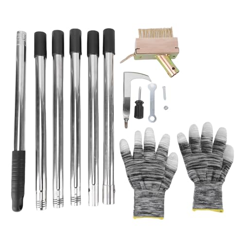 Oreilet Crack Weeder Tool Set, Manuelles Spaltenkreuzer Werkzeug Moosbürste mit Langem Griff, Entfernung von Edelstahl Unkrautentfernerentfernung Vom Patio Auffahrt Sidewalk Paver von Oreilet