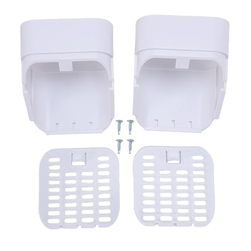 Oreilet Gutter Downspout Extension Accessoire, 2x3 Zoll Typ A Gutter Downspout Drop -Outlet mit Filter, Entwässerungsgitterabdeckung für Gartenhaus, Verhindert Lecks und Blockade (WHITE) von Oreilet