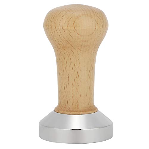 Oreilet Kaffeepresse Tamper, Kaffee Tamper, umweltfreundlich für Office Home(Holzfarbe, 51MM Flacher Boden, Blau) von Oreilet