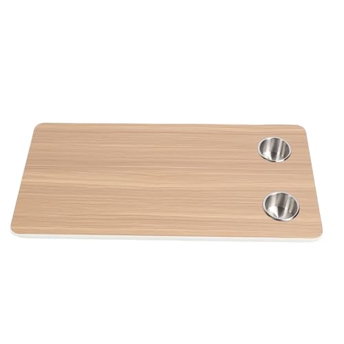 Oreilet RV Holz Tisch Tisch Abnehmbarer, Bootstisch mit 2 Tasse Halter, Ersatzdesktop Panel, RV Rechteckige Tischplatte für die Karawane Marine Boot Yacht Rechteck, (Brown) von Oreilet