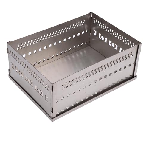 Oreilet Sauna Stein Korb Halter, Edelstahl Sauna Rocks Steins Tand, Holzkohle Feuer Kasten Korb Grill für Holzkohle Holz Brennofen (SL 300) von Oreilet
