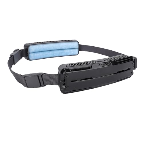 Oreilet Tragable Taillenlüfter Mini Wiederaufladbarer Gürtelventilator Tragbarer Persönlicher Körperlüfterkühlungslüfter für Outdoor Works Farm Camping Wanderweg Fischereisportarten (BLACK) von Oreilet