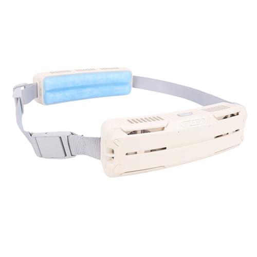 Oreilet Tragable Taillenlüfter Mini Wiederaufladbarer Gürtelventilator Tragbarer Persönlicher Körperlüfterkühlungslüfter für Outdoor Works Farm Camping Wanderweg Fischereisportarten (WHITE) von Oreilet