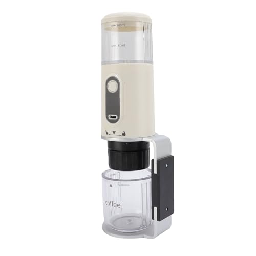 Oreilet Tragbare Kaffeemaschine, Reise -Espresso -Kaffeemaschine, Campingkapsel Kaffeemaschine Kompatibel mit Gemahlenem Kaffee für das Wanderträgerbüro (WHITE) von Oreilet