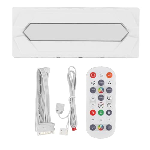 Oreilet Upgraded ARGB PWM Lüfter Hub, 5V 3Pin 12V 4Pin PWM 2 in 1 Magnetischem RGB PC Fall Lüfter Splitter mit 1 Bis 10 Serieller ATA Stromanschluss für Computer CPU Gebäude (White) von Oreilet