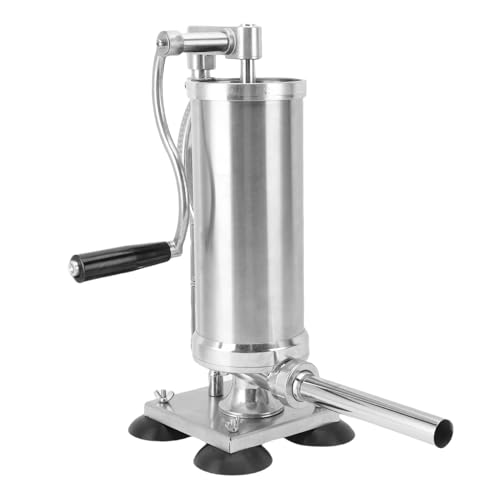 Oreilet Wurst -Stuff, 2L Edelstahl Manual Wurst Maker Machine mit 4 Füllrohre, Fleischstuffer -Wurstfüller für den Kommerziellen und Häuslichen Gebrauch von Oreilet