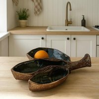 Keramik Servierschale Für Snacks, Käse, Obst | Strukturierte Braune Glasur Handgemachte Platte Wabi-Sabi Herzstück Esstisch von OrelCeramics