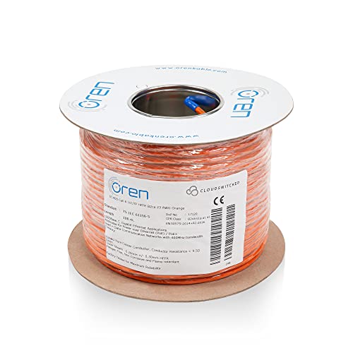 Oren CAT6 Ethernet Kabel 100m – 23 AWG Reiner Kupferdraht – B2ca – 400 MHz Bandbreite UTP-Internet-LAN-Netzwerkkabel – Halogenfrei, Nicht Korrosiv, Flammhemmend – Gigabit von Oren Kablo