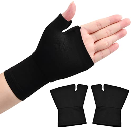 1 Paar Handgelenkbandage Daumenbandage Handgelenkstütze Sport Handgelenk Bandagen für Links Rechts Elastische Wickelband mit Kompression für Karpaltunnelsyndrom, Fitness, Männer Frauen, Schwarz (L) von Orenge