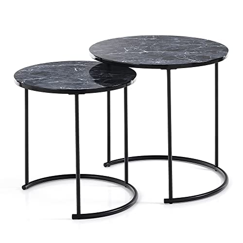 Oresteluchetta 2er Set Beistelltische, H.49,5 x Ø.50 von Oresteluchetta