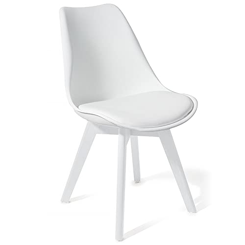 Oresteluchetta Set mit 4 Esszimmerstühlen Smart Full White, Polypropylen, Weiß, H 81 x B 49 x T 54, 4 Einheiten von Oresteluchetta