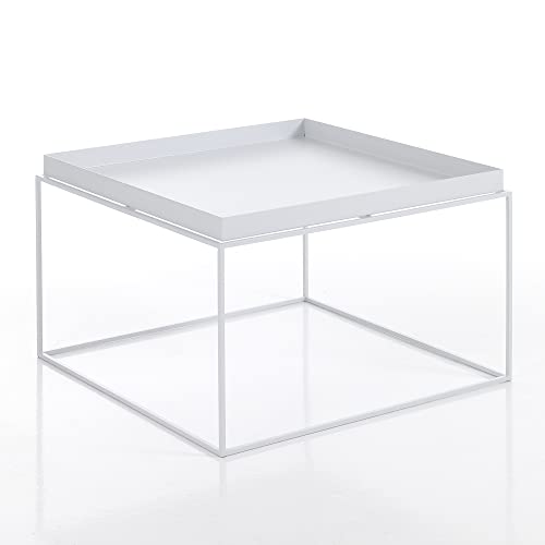 Oresteluchetta Tisch für den Innen-und Außenbereich, Edelstahl, H.40 x L.60 x P.60 von Oresteluchetta