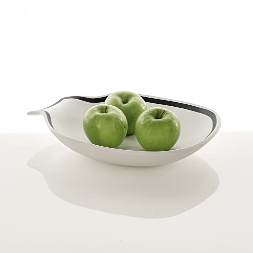 Oresteluchetta Tischläufer/Taschenleerer, Keramik, Weiß Schwarz, 31X35X6.5 von Oresteluchetta