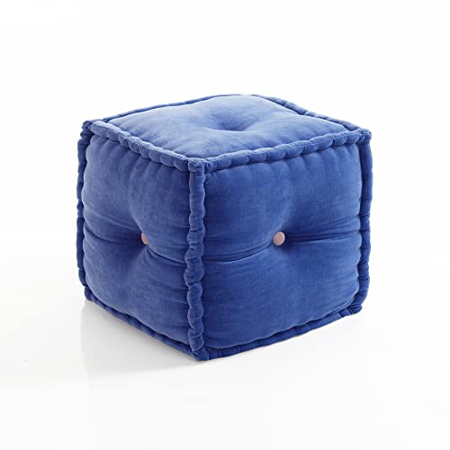 Quadratischer Sitzsack Velvet Blue von Oresteluchetta