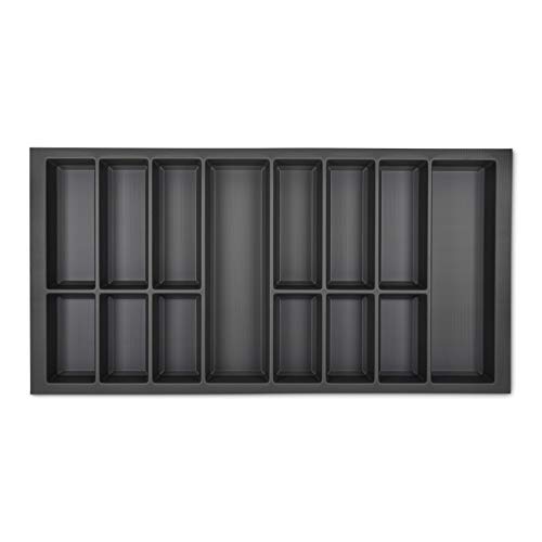ORGA-BOX VII Design Besteckeinsatz basaltgrau 926 x 474 mm Schubladeneinsatz für Siematic Schüller Küchen uvm. mit 100er Korpus von Orga-Box