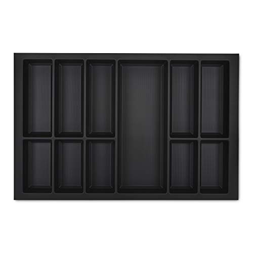 ORGA-BOX VII Design Besteckeinsatz schwarz 726 x 474 mm Besteckaufbewahrung Veriset KH Schröder Küchen uvm. mit 80er Korpus von Orga-Box