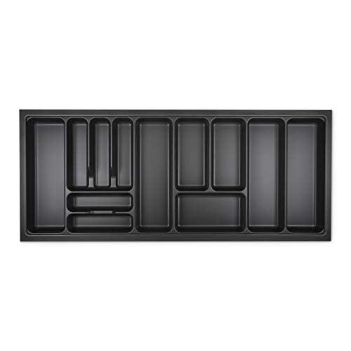 Orga-Box I Besteckeinsatz 1119 x 473 lavagrau mit Perlstruktur für Tandembox Antaro/Intivo u. ModernBox im 120er Schrank Besteckaufbewahrung von Orga-Box
