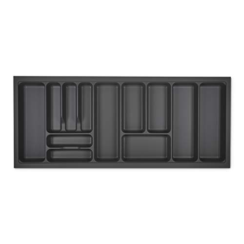 Orga-Box I Besteckeinsatz 1119 x 473 oriongrau mit Perlstruktur und Anti-Rutschbeschichtung für Tandembox Antaro/Intivo u. ModernBox im 120er Schrank Besteckkasten von Orga-Box