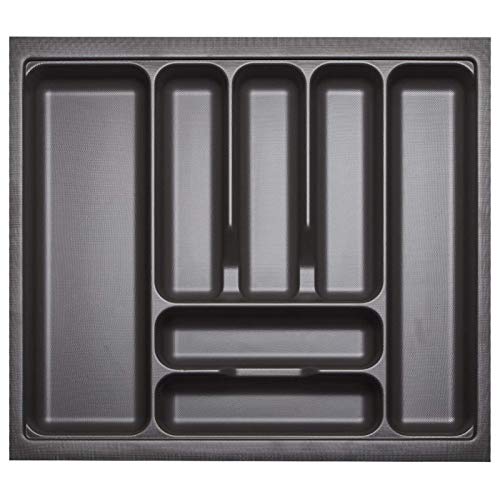 Orga-Box I Besteckeinsatz 519 x 473 lavagrau mit Perlstruktur für Tandembox Antaro/Intivo u. ModernBox im 60er Schrank Besteckkasten Besteckaufbewahrung von Orga-Box
