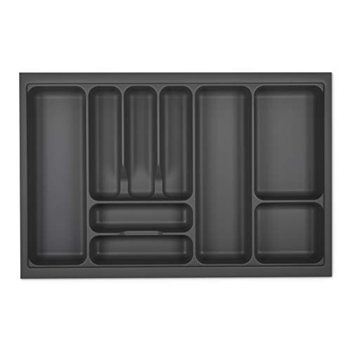 Orga-Box I Besteckeinsatz 719 x 473 oriongrau mit Perlstruktur und Anti-Rutschbeschichtung für Tandembox Antaro/Intivo u. ModernBox im 80er Schrank Besteckaufbewahrung von Orga-Box