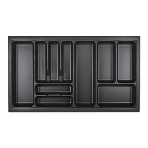 Orga-Box I Besteckeinsatz 819 x 473 lavagrau mit Perlstruktur für Tandembox Antaro/Intivo u. ModernBox im 90er Schrank Besteckkasten von Orga-Box