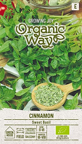 Organic Way | BASILIKUM CINNAMON samen | Kräutersamen | Pflanze samen| Basilikumsamen | Gardensamen | 1 Pack von Organic Way