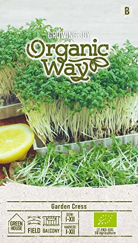 Organic Way | GARTENKRESSE samen | Kräutersamen | Pflanze samen| Gardensamen | 1 Pack von Organic Way