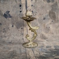 Barock Kerzenhalter Messing Verzieren Taper Vintage Gold Blume Altar Dekor Geschenk Für Hexe Freund von Organiccloth