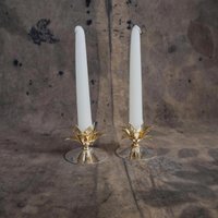 Set Von 2 Vergoldeten Kerzenständern Vintage Blumenkerzenhalter Paar Altar Kerzenhalter in Form Der Blume Spirituelles Witchy Geschenk Set Von 2 Vergoldeten Kerzenständern Vintage Blumenkerzenhalter Paar Altar Kerzenhalter in Form Der Blume Spirituelles Witchy Geschenk von Organiccloth
