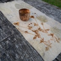 Wicca Altartuch - Handgemachtes Tarot Tuch Leinen Teeläufer Chabu von Organiccloth