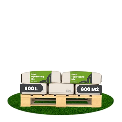Rasendünger - Mischung Mit Mykorrhiza Und Rhizobakterien - Getrockneter Kuhmist - Wurmmist - Lavamehl - ​​Bodenverbesserer - Rasendüngung - Bodenaktivator - Organifer (600 L) von Organifer