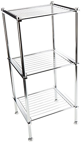 Organize It All Freistehendes Badezimmer-Regal mit 3 Etagen, Chrom von Organize It All