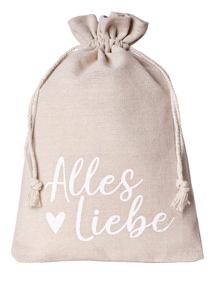 Organzabeutel24 Geschenkbox 2 Geschenkbeutel, Leinensäckchen mit Gruß - Alles Liebe -, lebensmittelgeeignet Organzabeutel24 Geschenkbox 2 Geschenkbeutel, Leinensäckchen mit Gruß - Alles Liebe -, lebensmittelgeeignet von Organzabeutel24