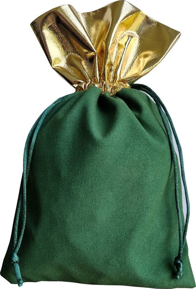 Organzabeutel24 Geschenkbox 3 Samtsäckchen grün m.Goldbordüre, Geschenkbeutel, Verpackung, Deko, Stoffbeutel Organzabeutel24 Geschenkbox 3 Samtsäckchen grün m.Goldbordüre, Geschenkbeutel, Verpackung, Deko, Stoffbeutel von Organzabeutel24
