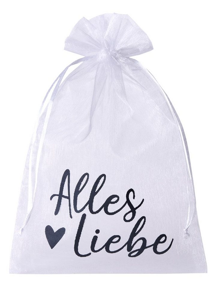 Organzabeutel24 Geschenkbox 5 transparente Geschenkbeutel mit Text - Alles Liebe -, Organzabeutel mit Kordel Organzabeutel24 Geschenkbox 5 transparente Geschenkbeutel mit Text - Alles Liebe -, Organzabeutel mit Kordel von Organzabeutel24