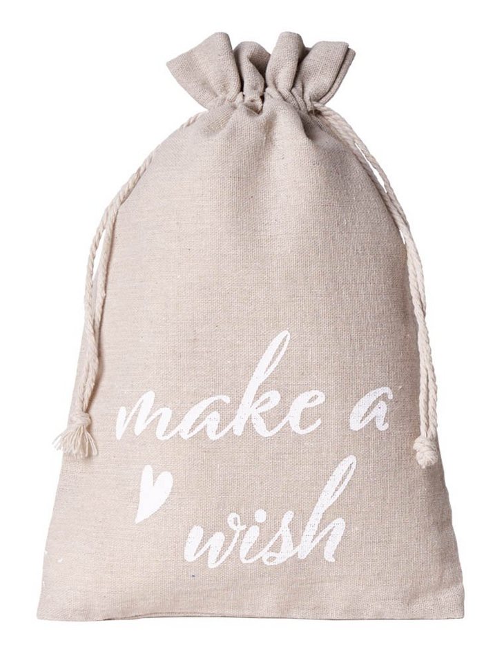 Organzabeutel24 Geschenkbox Geschenkbox 2 Geschenkbeutel, Leinensäckchen mit Gruß - make a wish -, lebensmittelgeeignet Organzabeutel24 Geschenkbox Geschenkbox 2 Geschenkbeutel, Leinensäckchen mit Gruß - make a wish -, lebensmittelgeeignet von Organzabeutel24