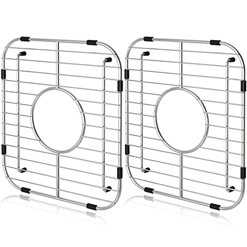 Orgneas Spülbeckenschutz für Küchenspüle, Universal-Doppelschüssel-Spüle, Bodengitter 33.5x29.5x3.2 cm, 304 Premium Edelstahl, Küchenspüle, Schutzgitter für Spüle, zentrierter Abfluss, 2 Packungen Orgneas Spülbeckenschutz für Küchenspüle, Universal-Doppelschüssel-Spüle, Bodengitter 33.5x29.5x3.2 cm, 304 Premium Edelstahl, Küchenspüle, Schutzgitter für Spüle, zentrierter Abfluss, 2 Packungen von Orgneas