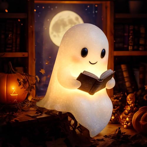 Orgonite Geisterlampe, Geister Leselampe Geist Nachtlicht, Halloween Deko LED Geister Lampe, Halloween Deko für Schlafzimmer, Wohnzimmer, Party von Orgonite