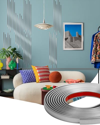 Orgthin Selbstklebende Zierleiste flexible PVC – 3m Kantenschutz & Abdeckleiste für Wand, Decke, Möbel, Spiegel & Backsplash, Silber Orgthin Selbstklebende Zierleiste flexible PVC – 3m Kantenschutz & Abdeckleiste für Wand, Decke, Möbel, Spiegel & Backsplash, Silber von Orgthin