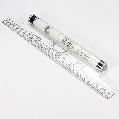 OriGlam 30,5 cm Rolllineal zum Messen von Rollenlineal, zum Zeichnen von Parallelrollen, Mehrzweck-Lineal, metrisches Parallel-Lineal, Quadrate, Winkel, Parallel-Linie, Rolllineal von OriGlam