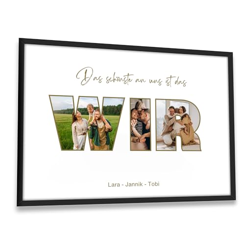 Oriamo Wir Geschenk | Foto Poster | Personalisierte Geschenke | Partner Geschenke | Weihnachtsgeschenk Für Mann, Frau, Paar | zum Hinstellen oder Aufhängen – DIN A4 (Rahmen wählbar) von Oriamo