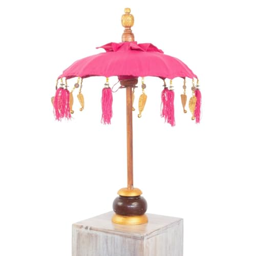 Kleiner Tischschirm aus Bali Garten Schirm Dekoration Party Partyschirm Handarbeit Orient Dekoschirm ca. 40 cm Pink Gold Kleiner Tischschirm aus Bali Garten Schirm Dekoration Party Partyschirm Handarbeit Orient Dekoschirm ca. 40 cm Pink Gold von Oriental Galerie