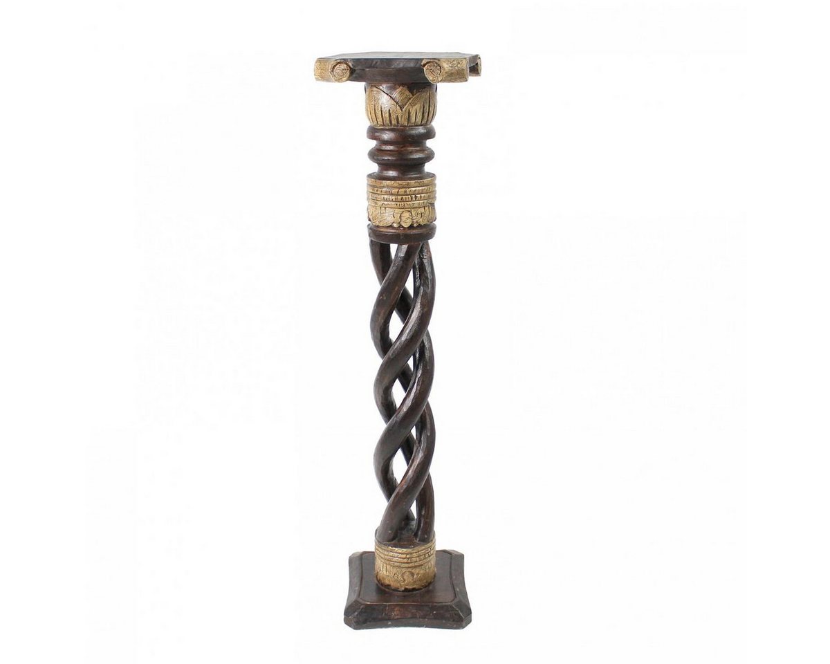 Oriental Galerie Blumenhocker Gedrehte Säule Antik Dunkelbraun 100 cm groß (1 St) von Oriental Galerie