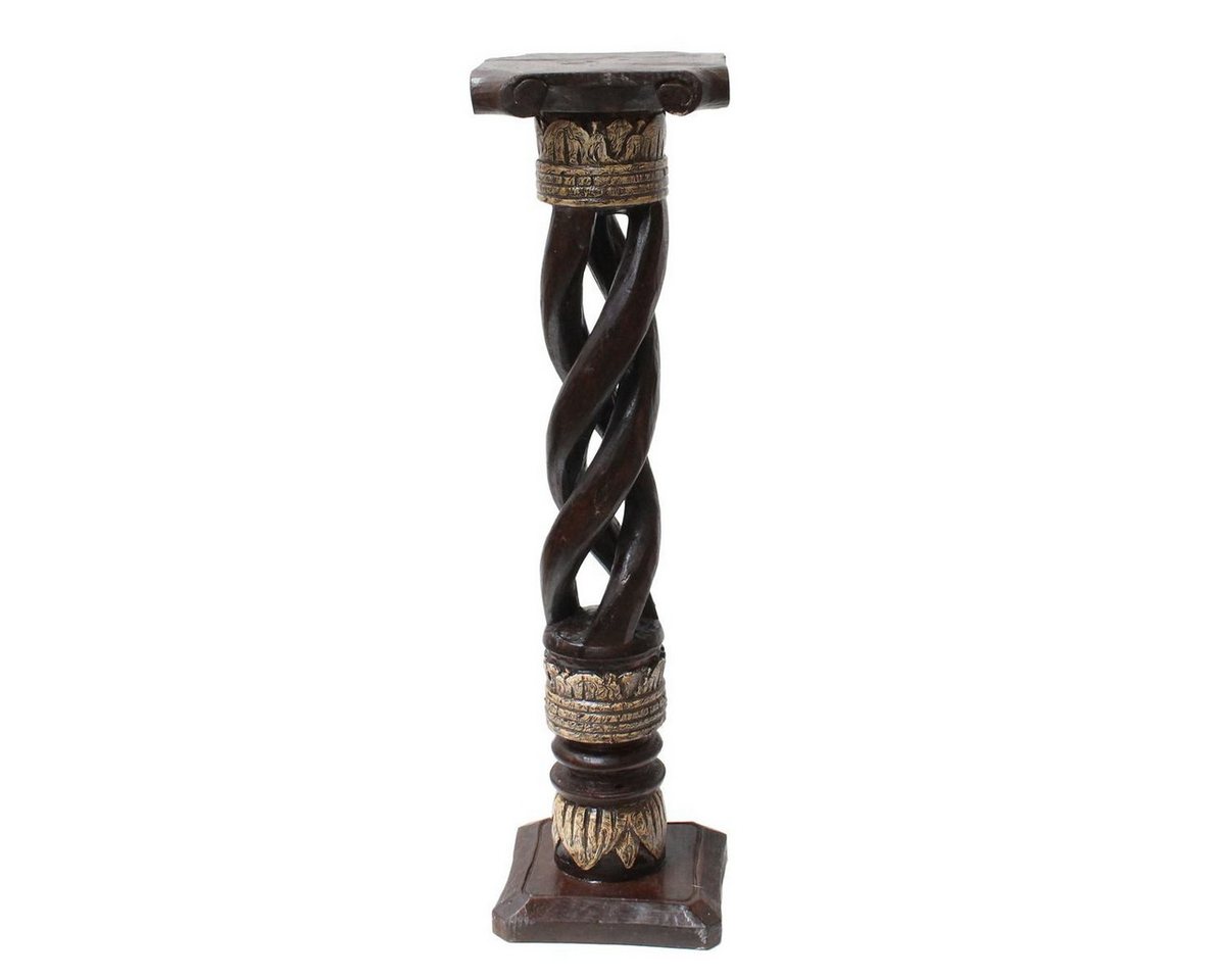 Oriental Galerie Blumenhocker Gedrehte Säule Antik Dunkelbraun 80 cm mittel (1 St) von Oriental Galerie