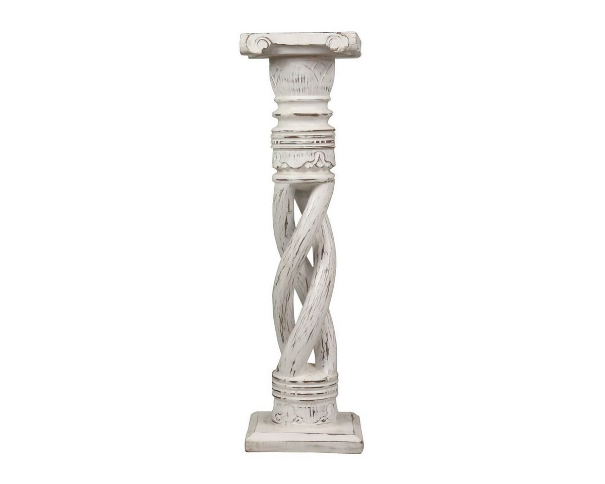 Oriental Galerie Blumenhocker Gedrehte Säule Antik Weiß 80 cm mittel (1 St) von Oriental Galerie