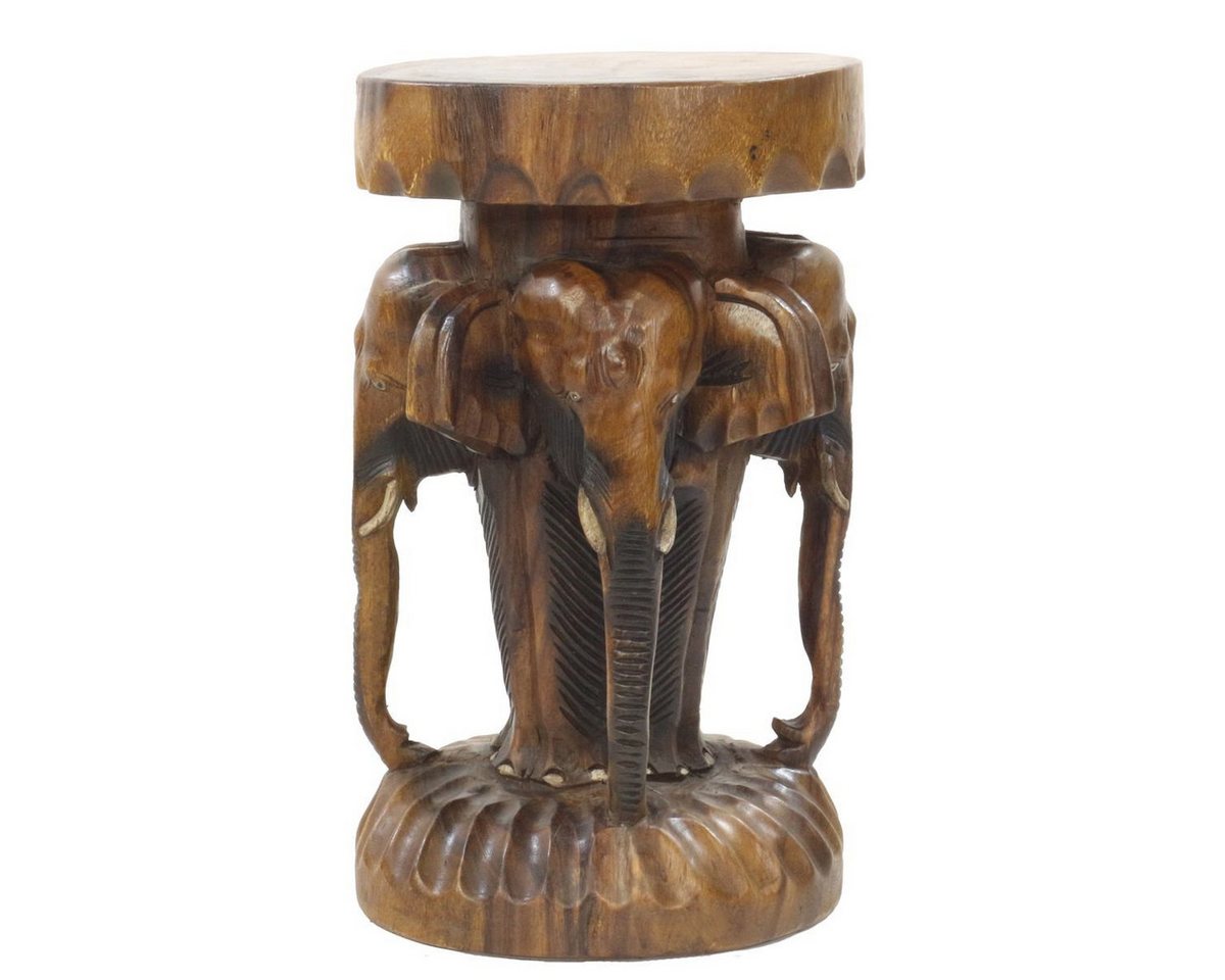 Oriental Galerie Blumenhocker Rundhocker Elefant 50 cm braun (1 St) von Oriental Galerie