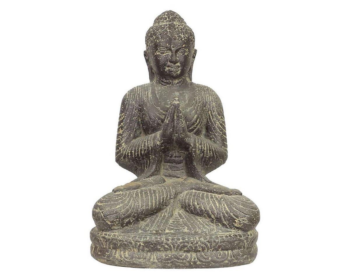 Oriental Galerie Dekofigur Buddha Figur Gartenfigur aus Lavastein Sitzend 45 cm (1 St) von Oriental Galerie