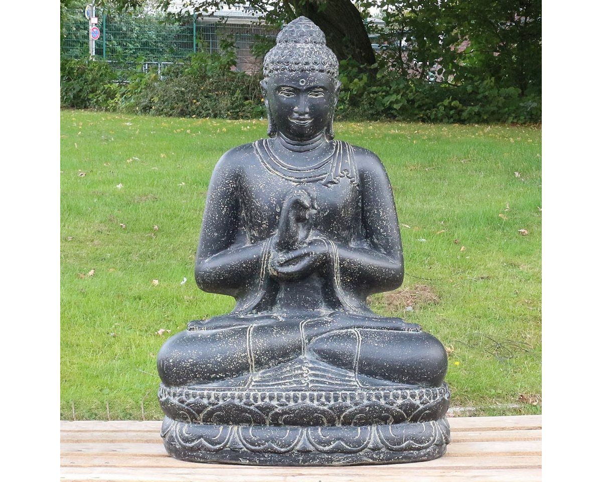 Oriental Galerie Dekofigur Buddha Figur sitzed Garten Steinfigur Chakra 80 cm (1 St) von Oriental Galerie