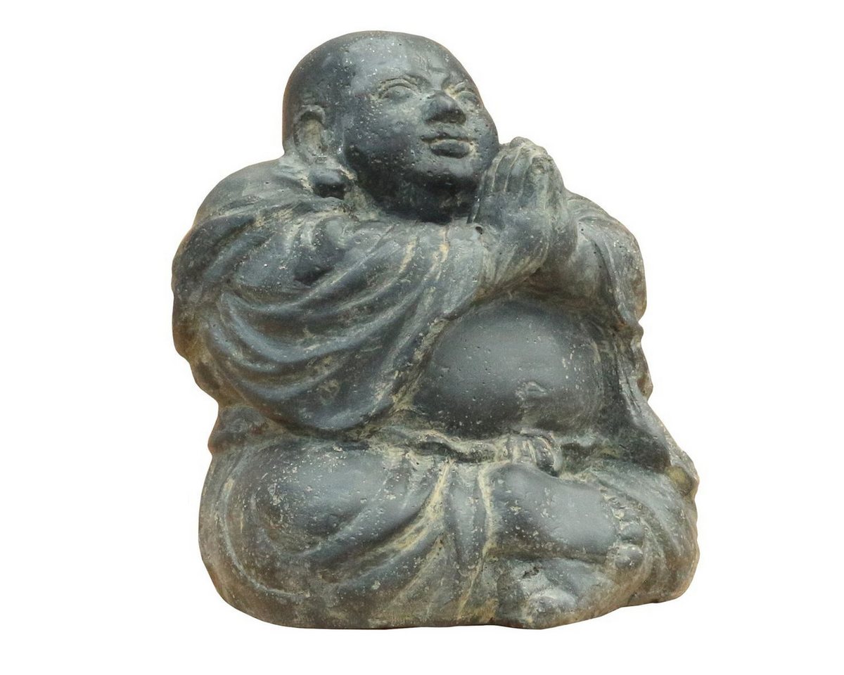 Oriental Galerie Dekofigur Buddha Sitzend Greetings Gartenfigur aus Lavastein 34 cm (1 St) von Oriental Galerie